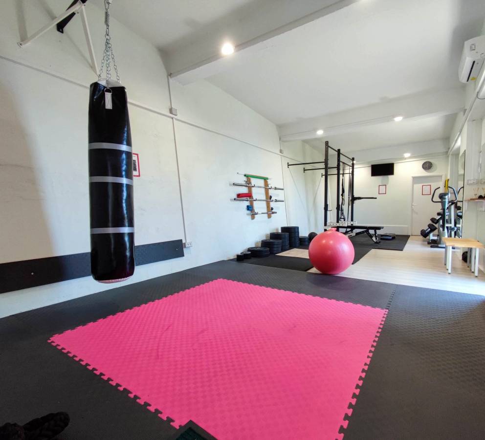 Gym heavy bag area